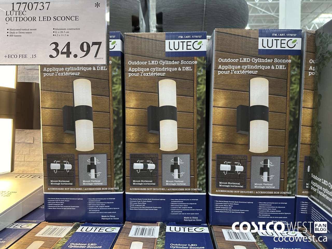1770737 LUTEC OUTDOOR LED SCONCE $34.97
