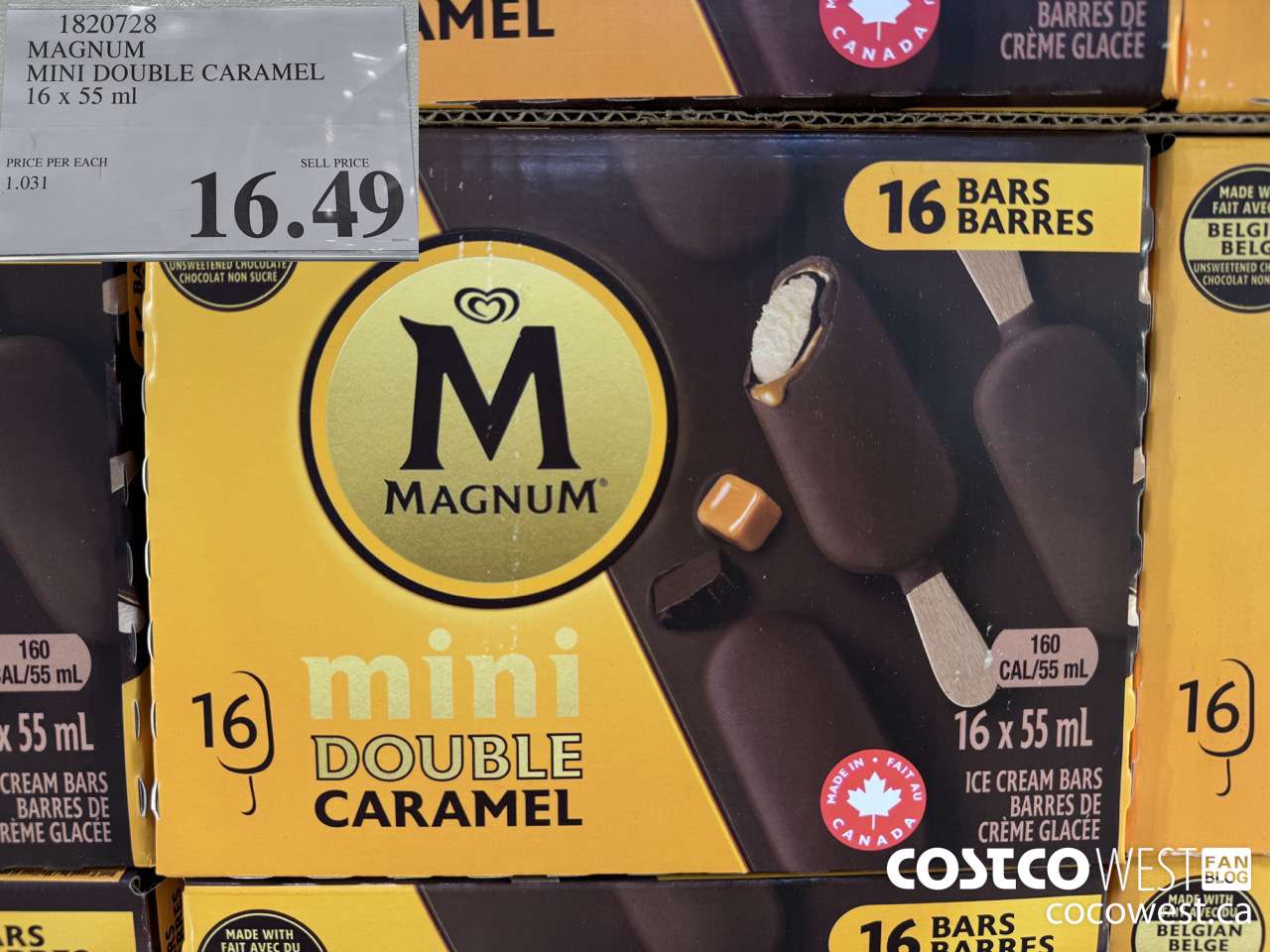 1820728 MAGNUM MINI DOUBLE CARAMEL 16 X 55 ML $16.49