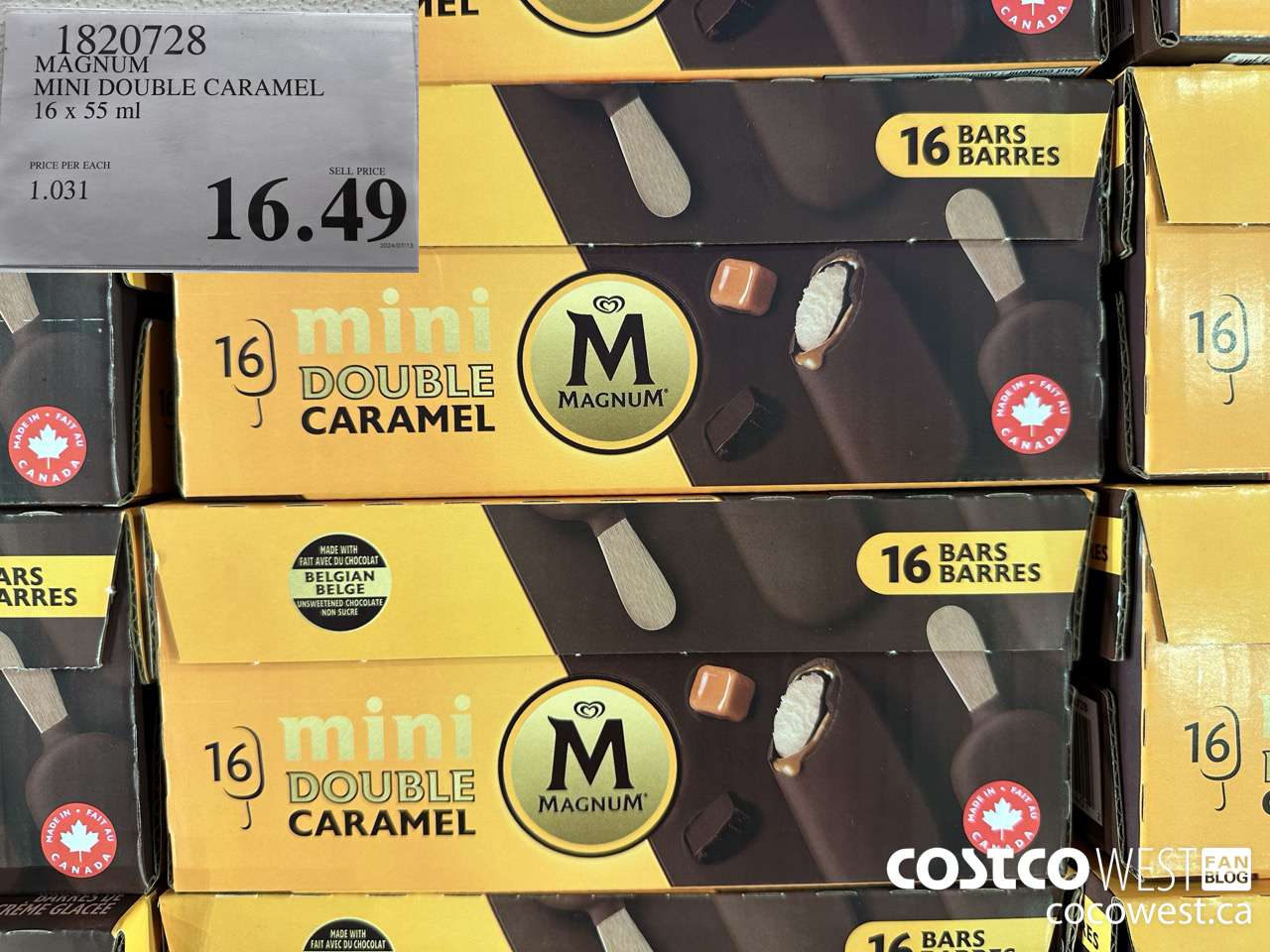 1820728 MAGNUM MINI DOUBLE CARAMEL 16 X 55 ML $16.49
