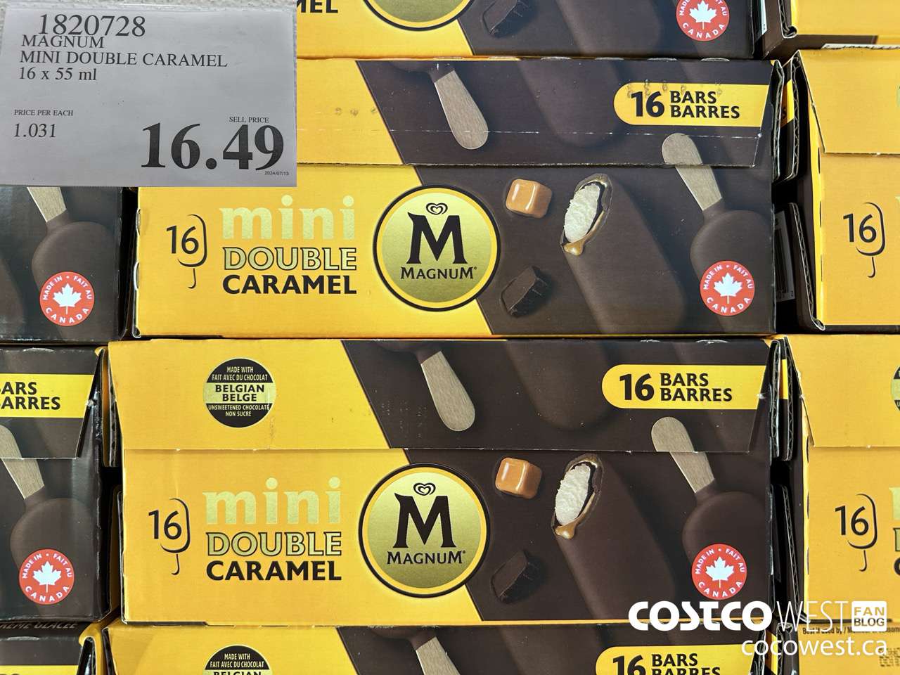 1820728 MAGNUM MINI DOUBLE CARAMEL 16 X 55 ML $16.49
