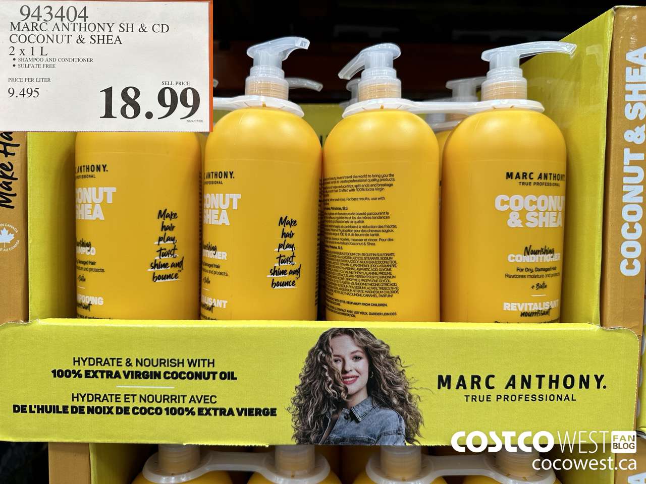 943404 MARC ANTHONY SH & CD COCONUT & SHEA 2 X 1L $18.99