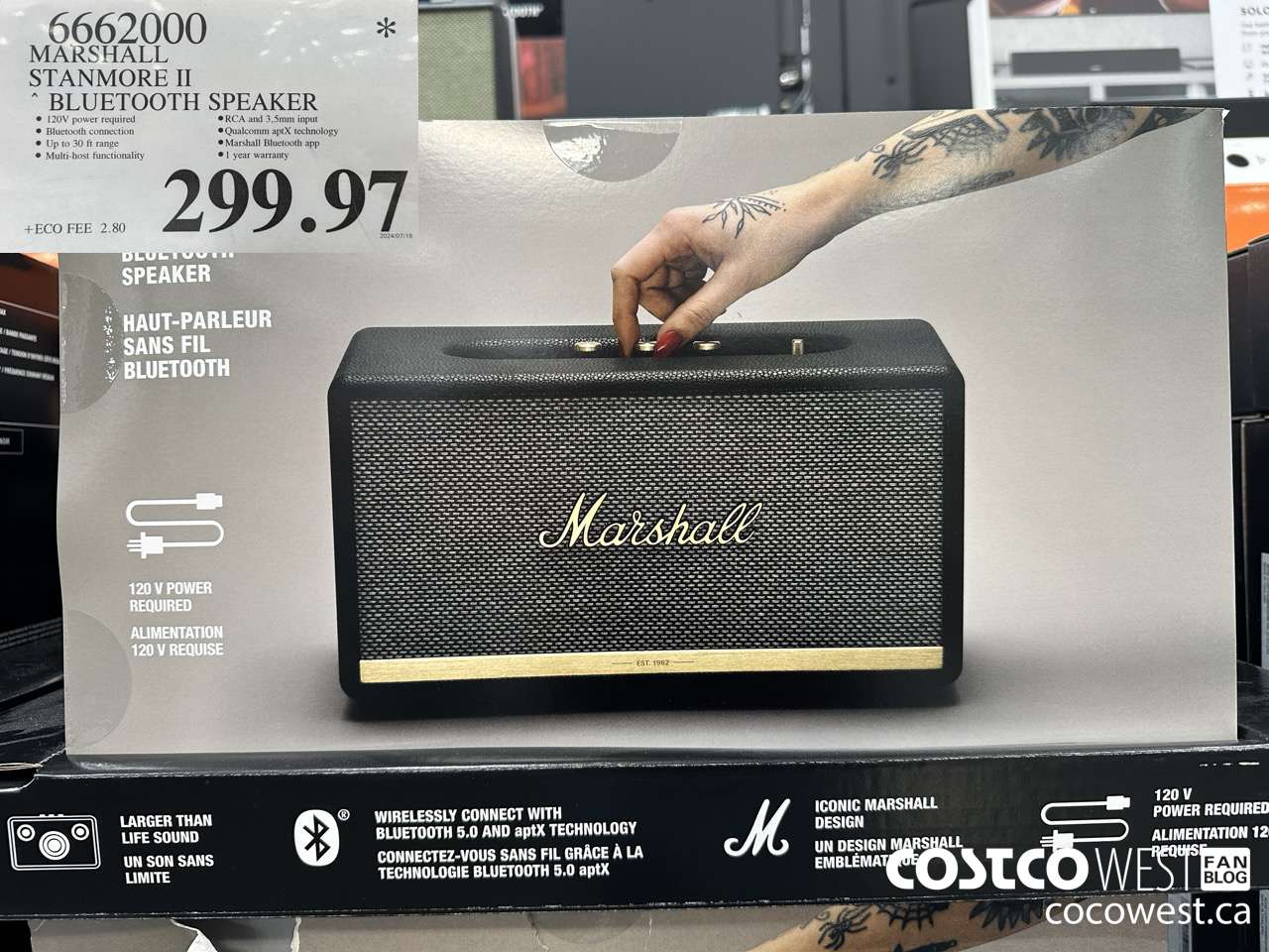 6662000 MARSHALL STANMORE II BLUETOOTH SPEAKER $299.97
