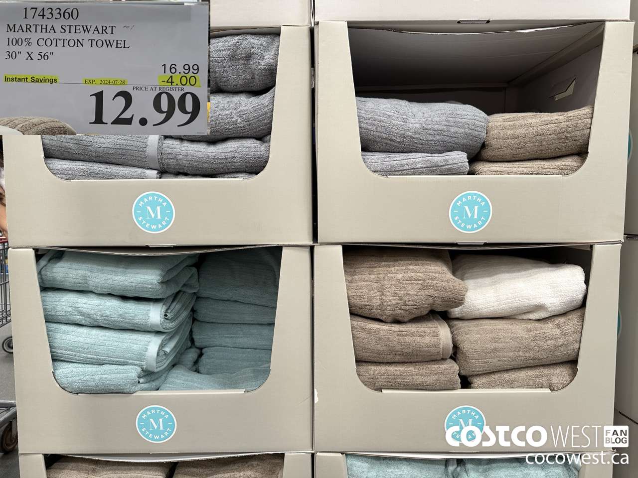 1743360 MARTHA STEWART 100% COTTON TOWEL 30