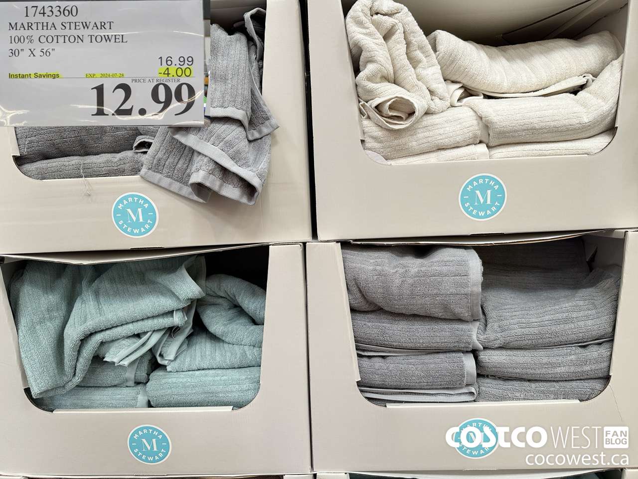 1743360 MARTHA STEWART 100% COTTON TOWEL 30