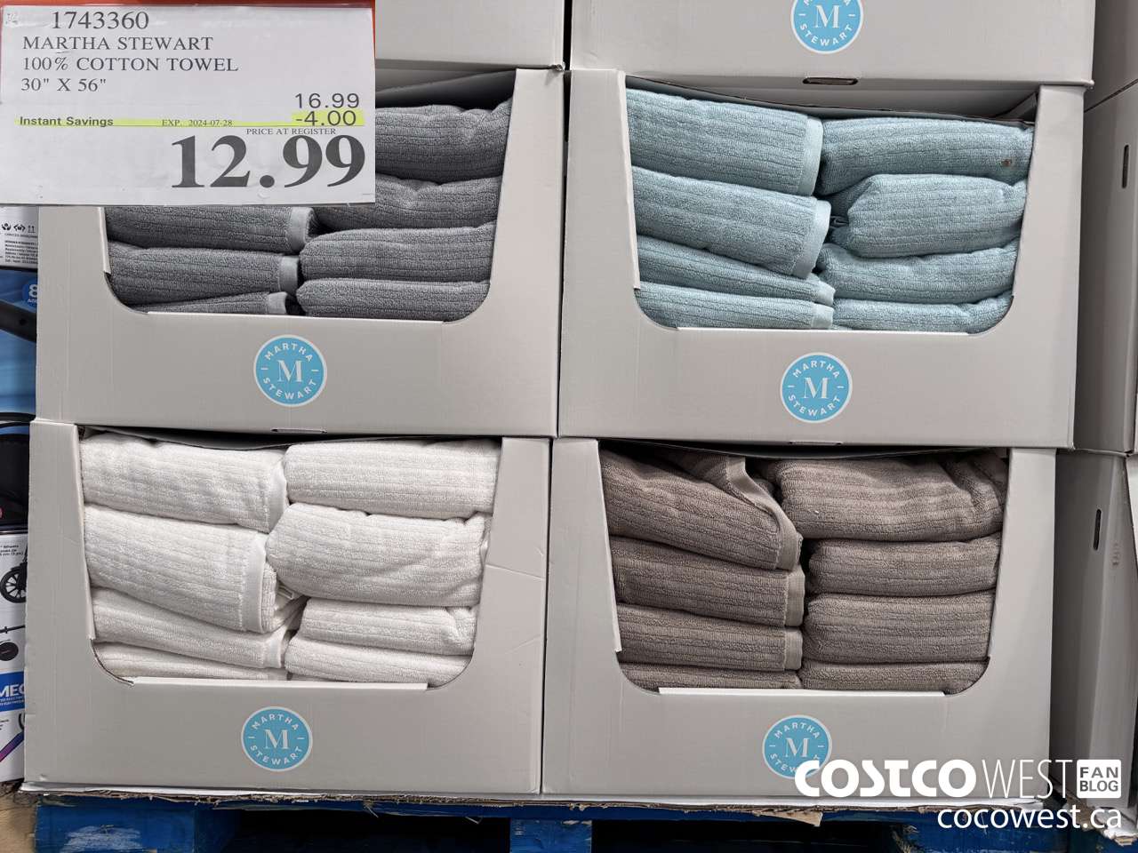 1743360 MARTHA STEWART 100% COTTON TOWEL 30