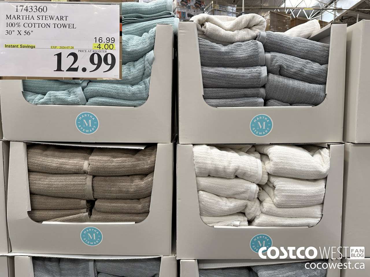 1743360 MARTHA STEWART 100% COTTON TOWEL 30