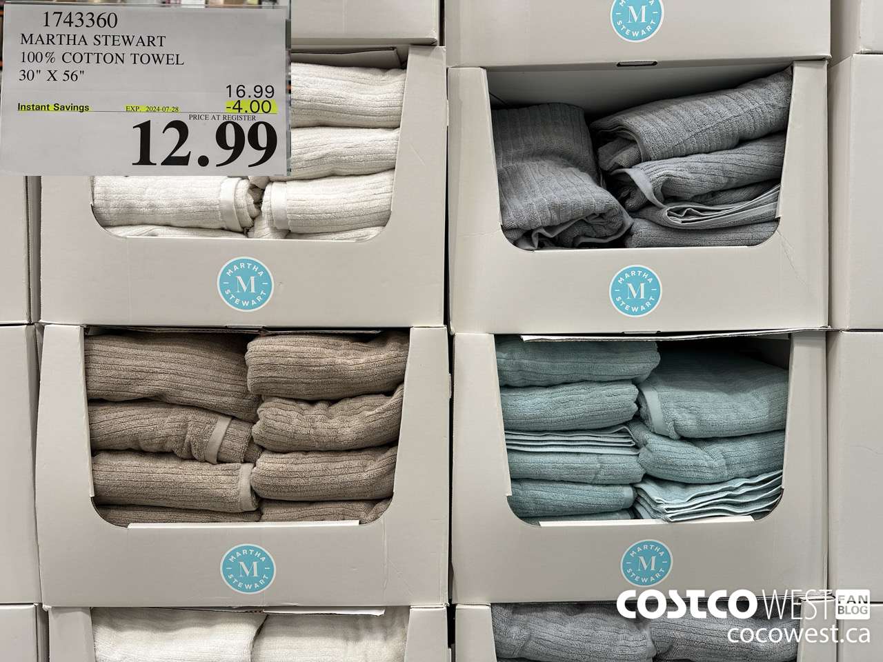 1743360 MARTHA STEWART 100% COTTON TOWEL 30