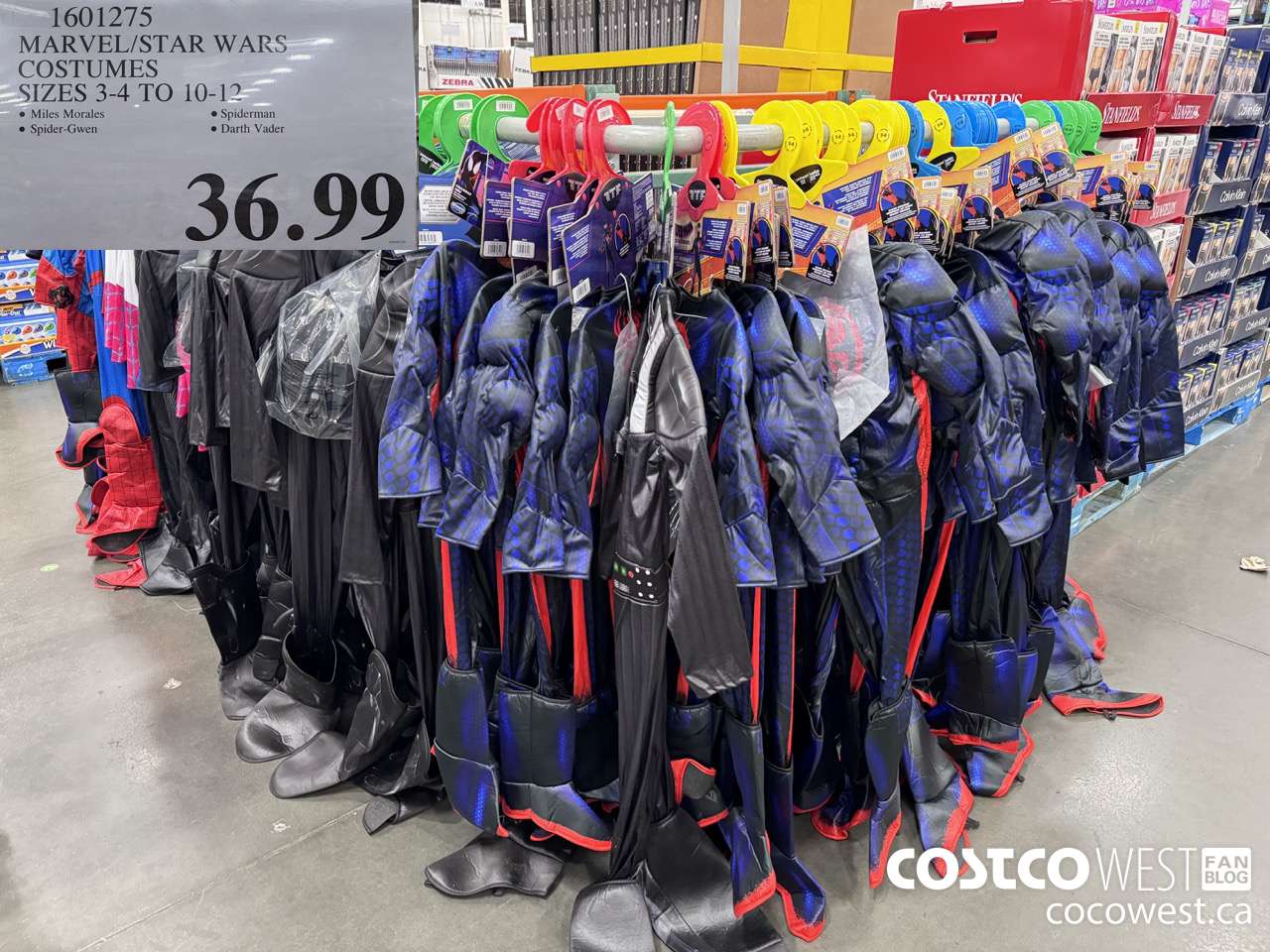 1601275 MARVEL/STAR WARS COSTUMES SIZES 3/4 TO 10/12 $36.99