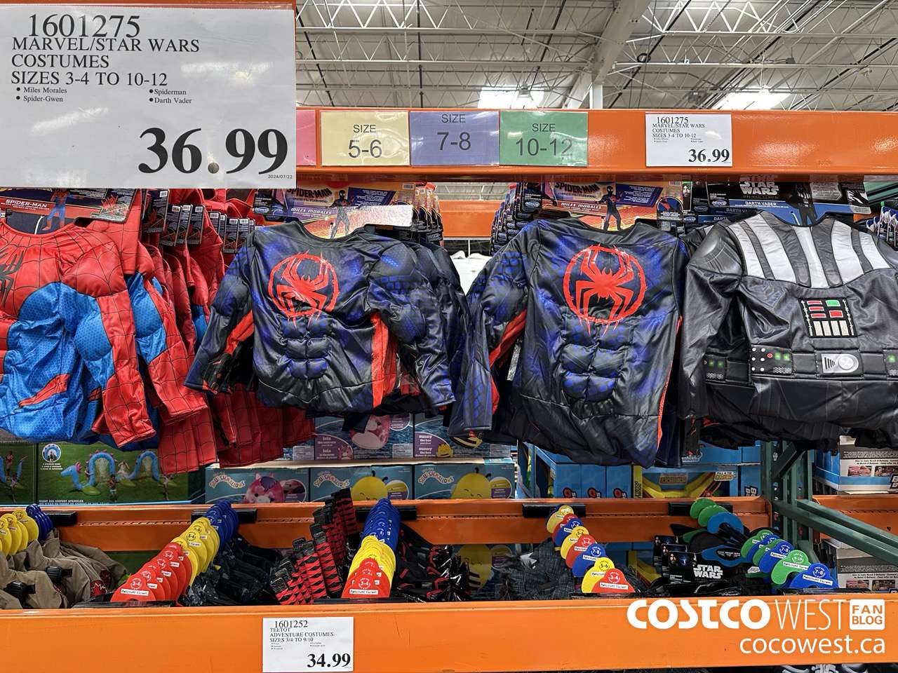 1601275 MARVEL/STAR WARS COSTUMES SIZES 3-4 TO 10-12 $36.99