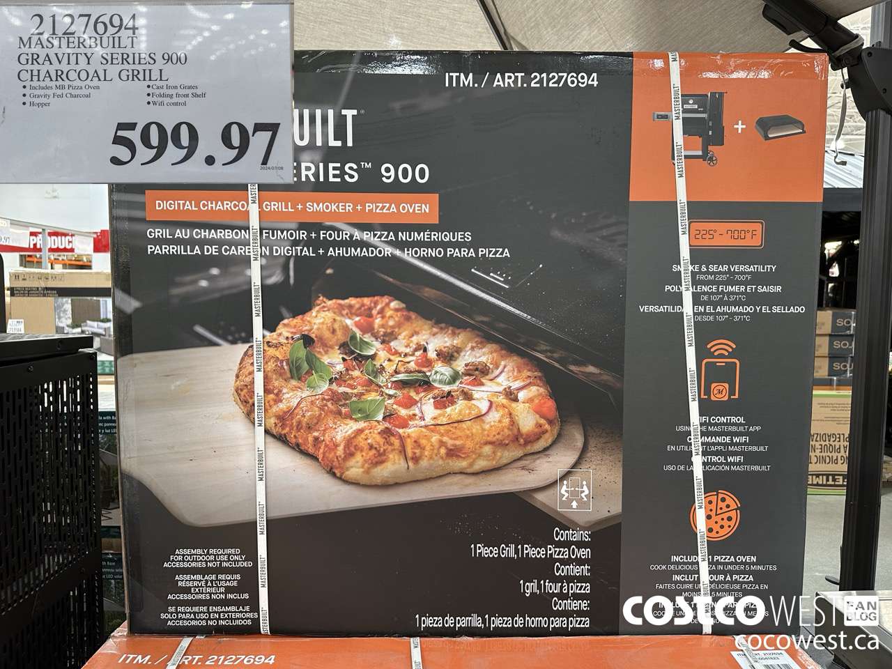 2127694 MASTERBUILT GRAVITY SERIES 900 CHARCOAL GRILL $599.97