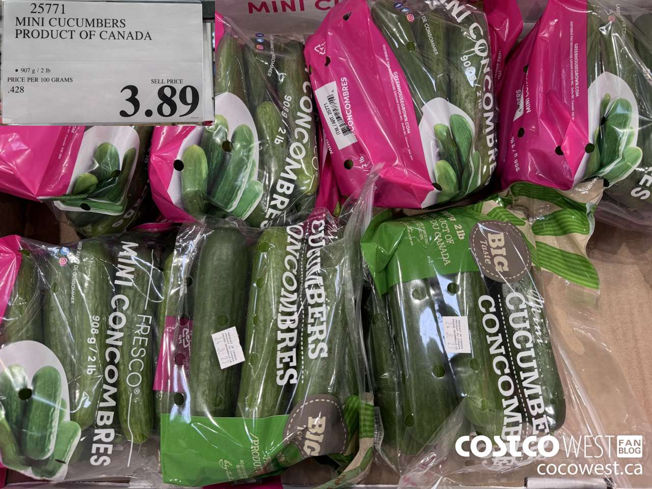 25771 MINI CUCUMBERS PRODUCT OF CANADA $3.89