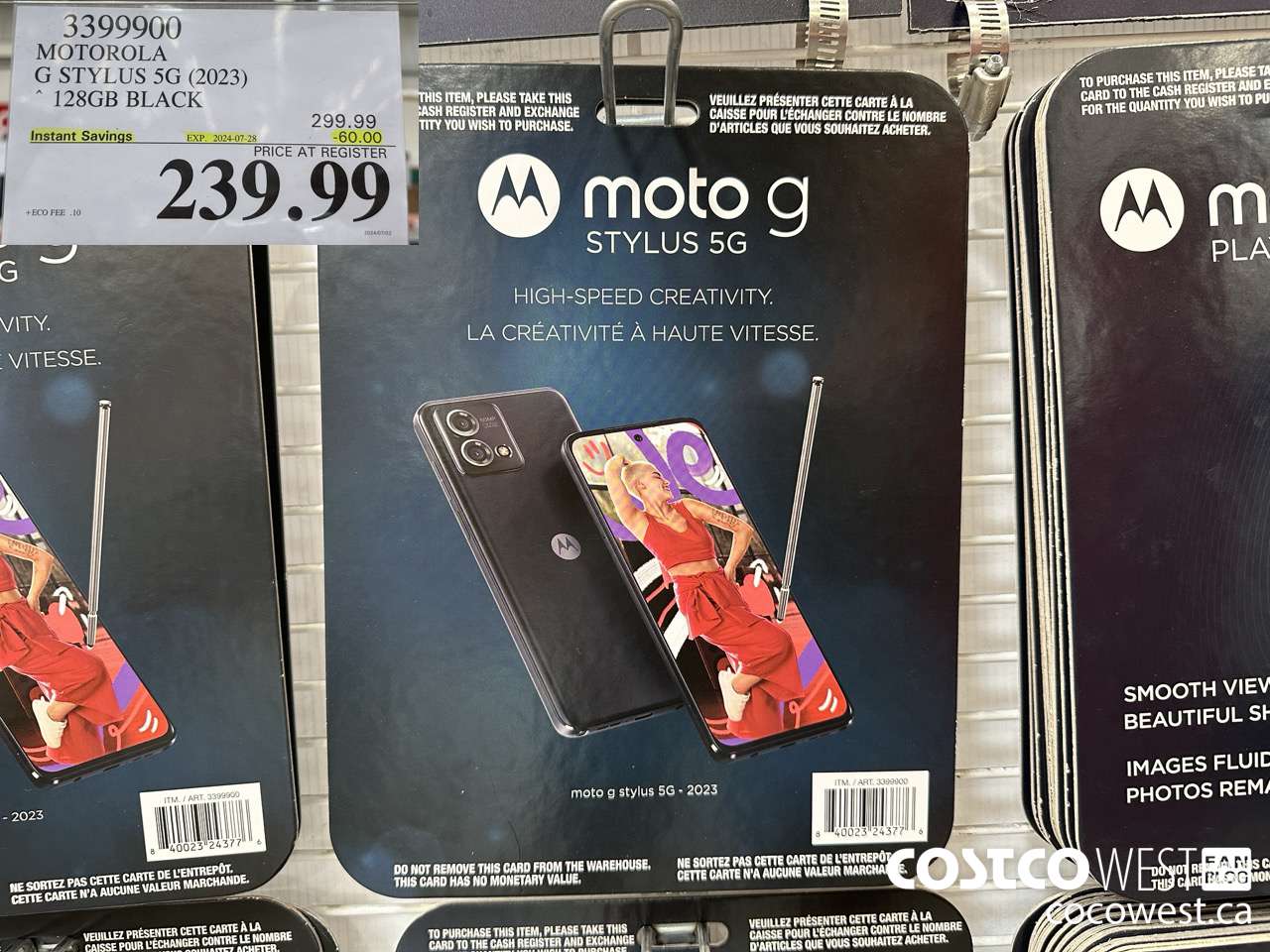 3399900 MOTOROLA G STYLUS 5G (2023) 128GB BLACK ($60.00 INSTANT SAVINGS EXPIRES ON 2024-07-28) $239.99