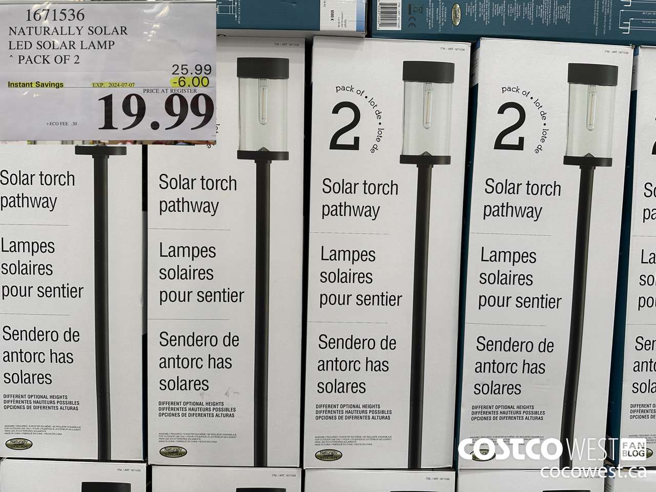 1671536 NATURALLY SOLAR LED SOLAR LAMP PACK OF 2 ($6.00 INSTANT SAVINGS EXPIRES ON 2024-07-07) $19.99