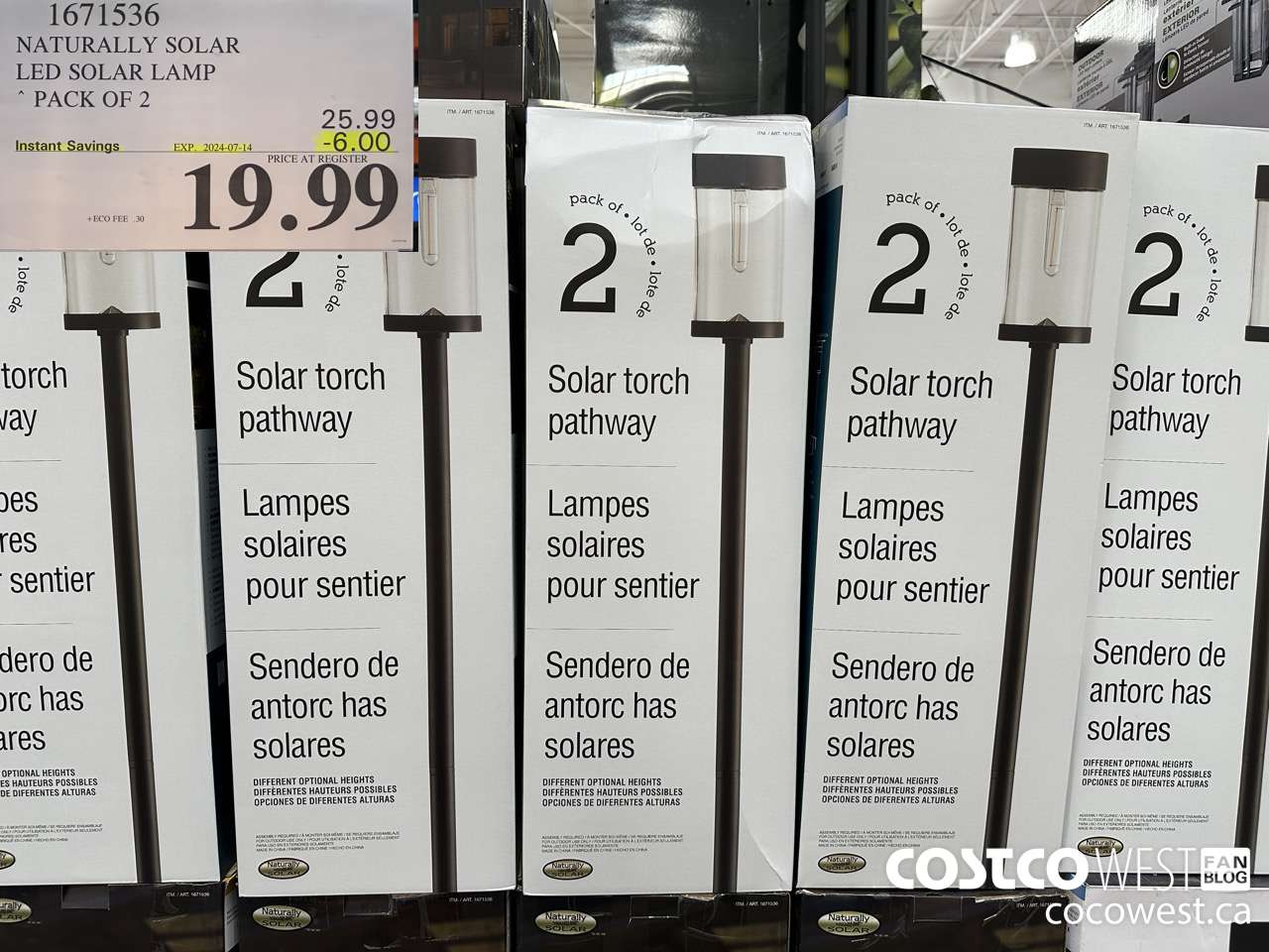 1671536 NATURALLY SOLAR LED SOLAR LAMP PACK OF 2 ($6.00 INSTANT SAVINGS EXPIRES ON 2024-07-14) $19.99