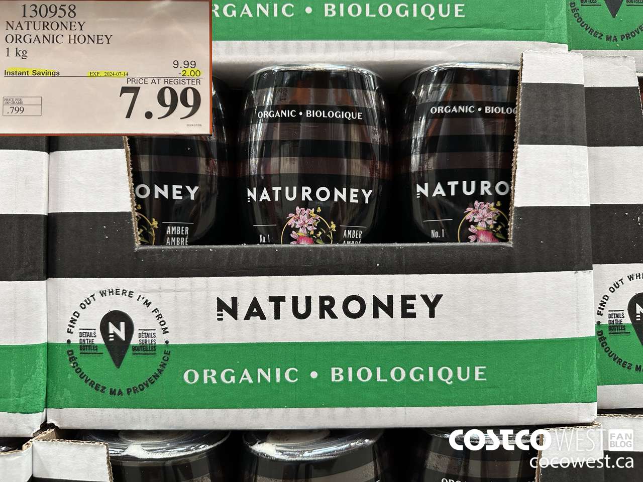 130958 NATURONEY ORGANIC HONEY 1 kg ($2.00 INSTANT SAVINGS EXPIRES ON 2024-07-14) $7.99