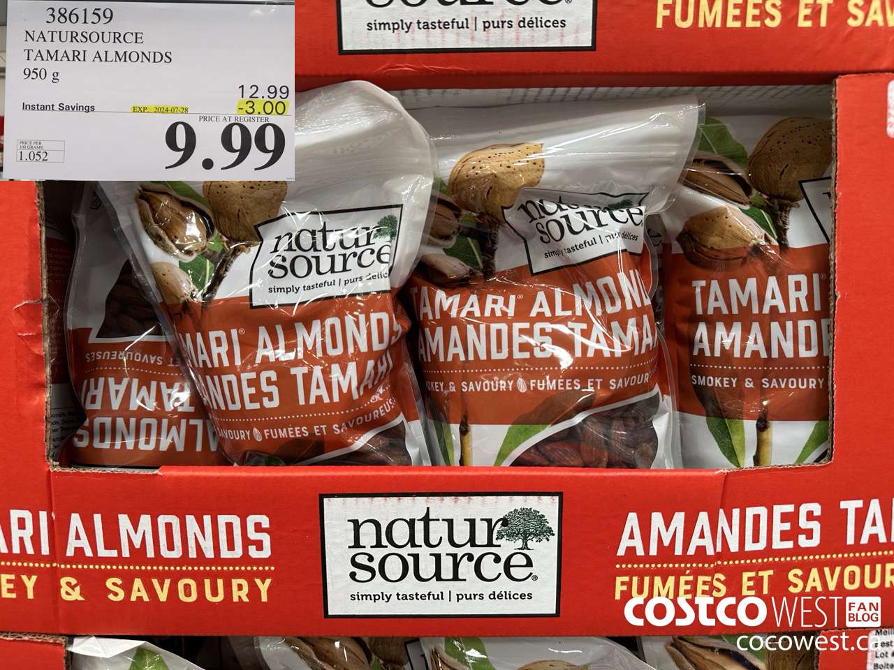 386159 NATURSOURCE TAMARI ALMONDS 950 g ($3.00 INSTANT SAVINGS EXPIRES ON 2024-07-28) $9.99