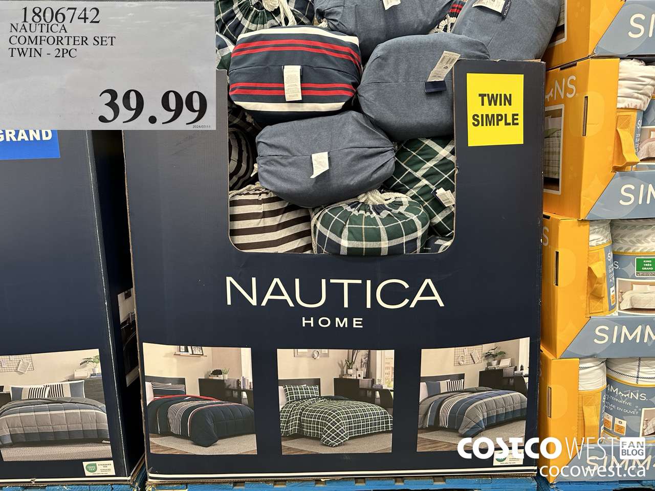 1806742 NAUTICA COMFORTER SET TWIN 2PC $39.99
