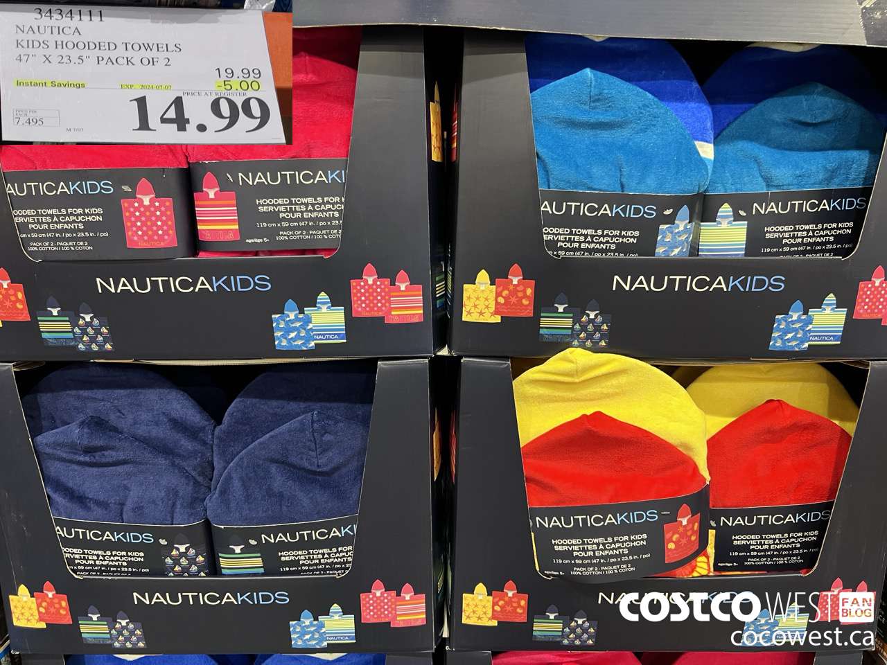 3434111 NAUTICA KIDS HOODED TOWELS 47