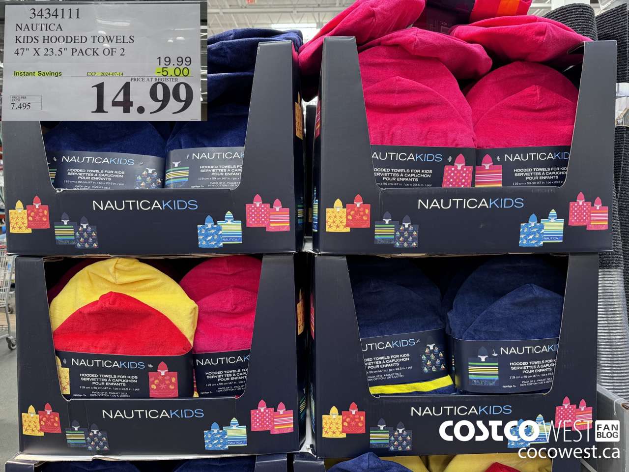 3434111 NAUTICA KIDS HOODED TOWELS 47