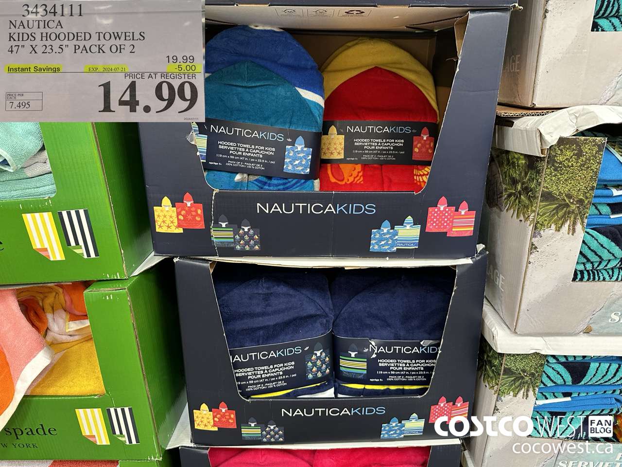 3434111 NAUTICA KIDS HOODED TOWELS 47