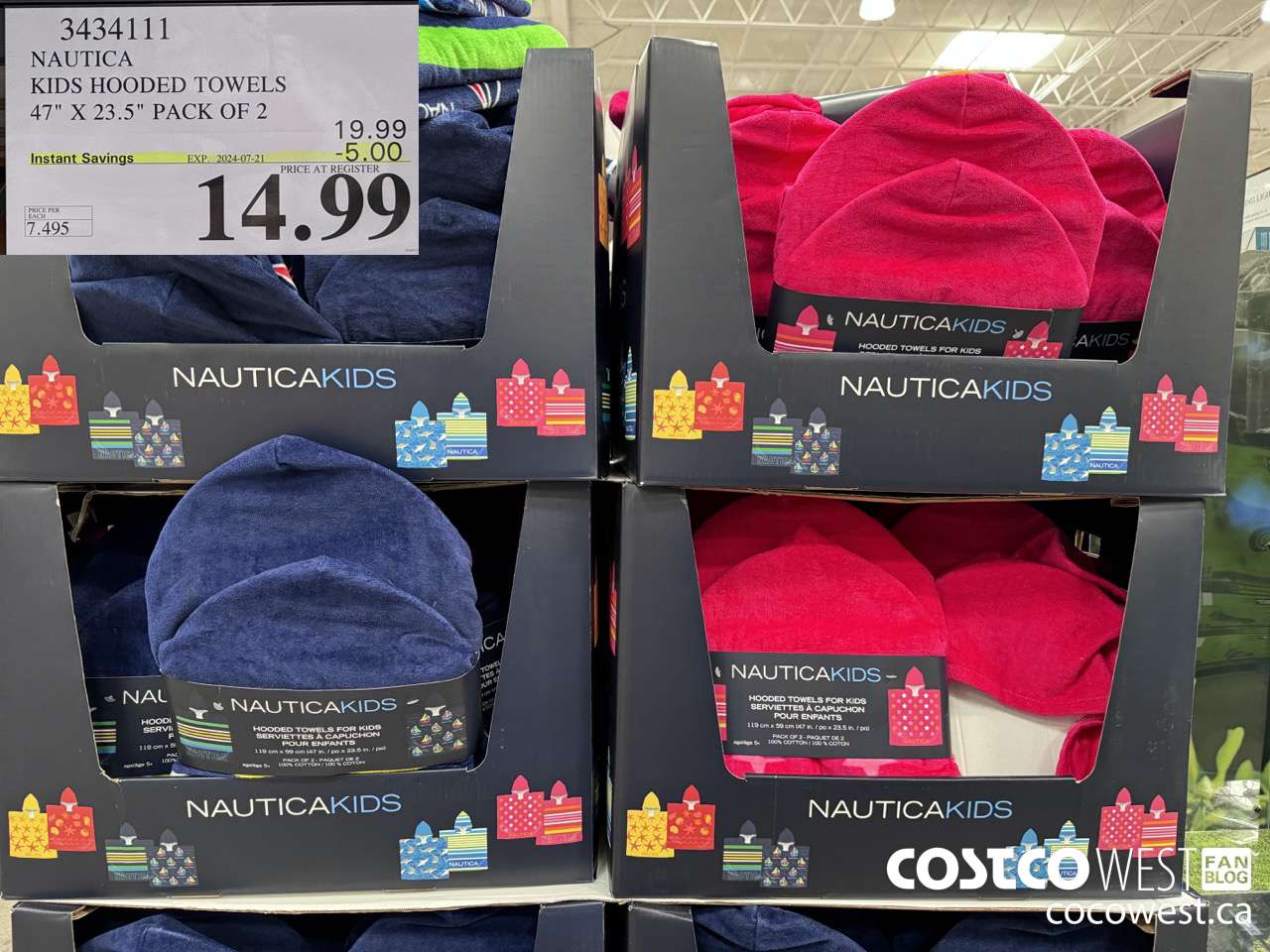 3434111 NAUTICA KIDS HOODED TOWELS 47