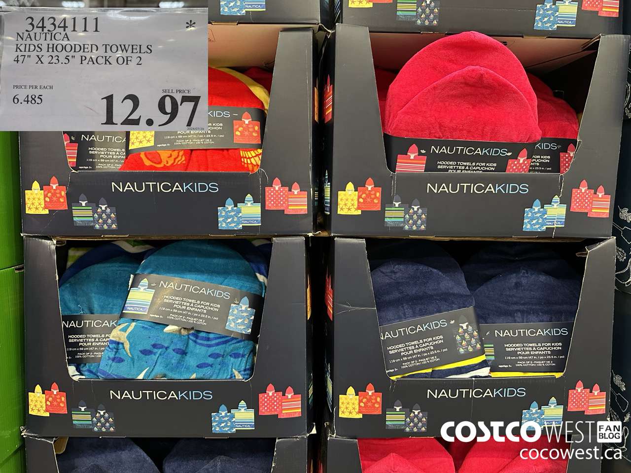 3434111 NAUTICA KIDS HOODED TOWELS 47