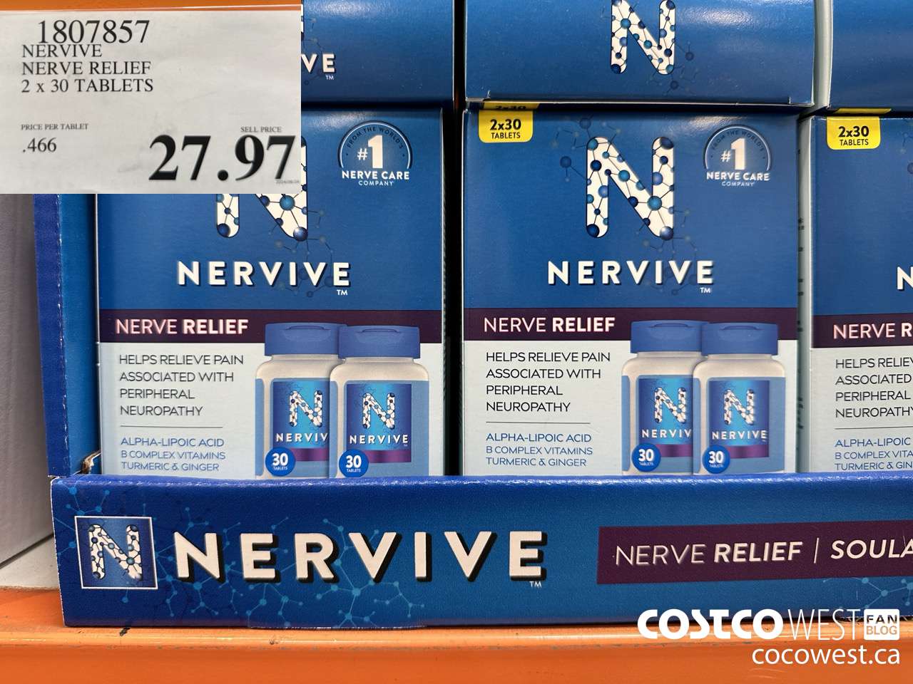 1807857 NERVIVE NERVE RELIEF 2 x 30 TABLETS $27.97
