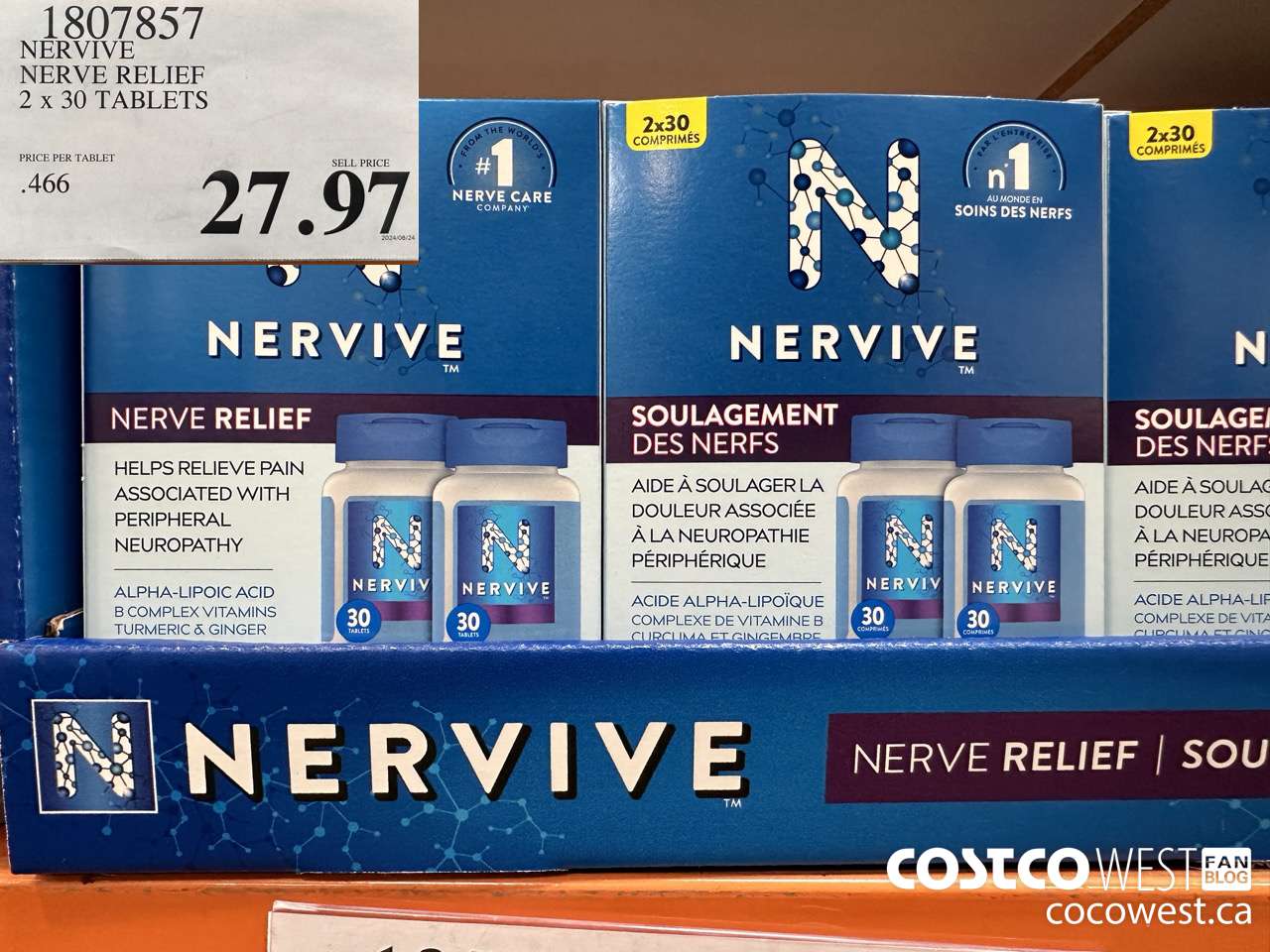 1807857 NERVIVE NERVE RELIEF 2 x 30 TABLETS $27.97