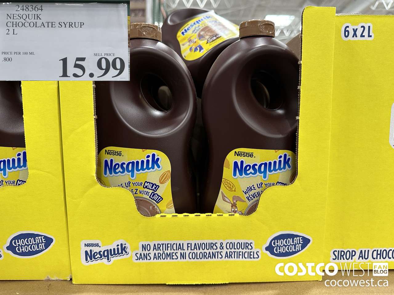 248364 NESQUIK CHOCOLATE SYRUP 2 L $15.99