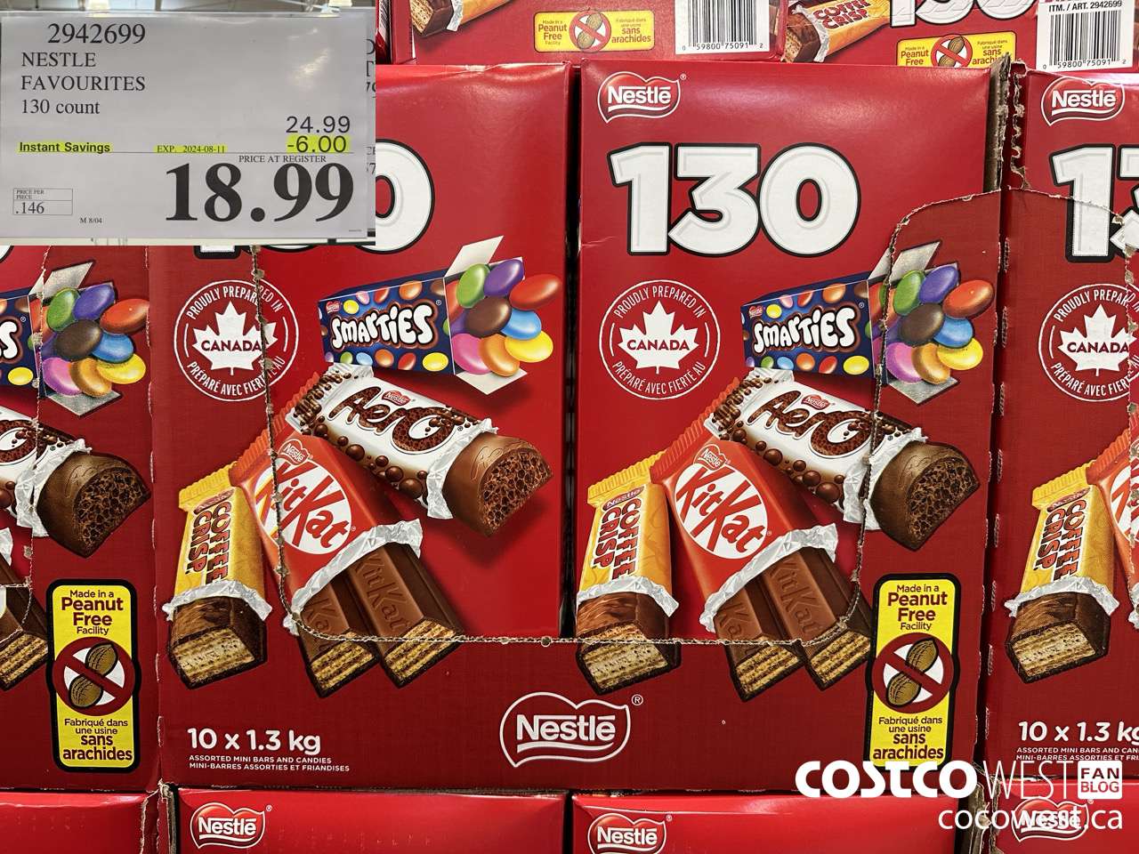 2942699 NESTLE FAVOURITES 130 COUNT ($6.00 INSTANT SAVINGS EXPIRES ON 2024-08-11) $18.99