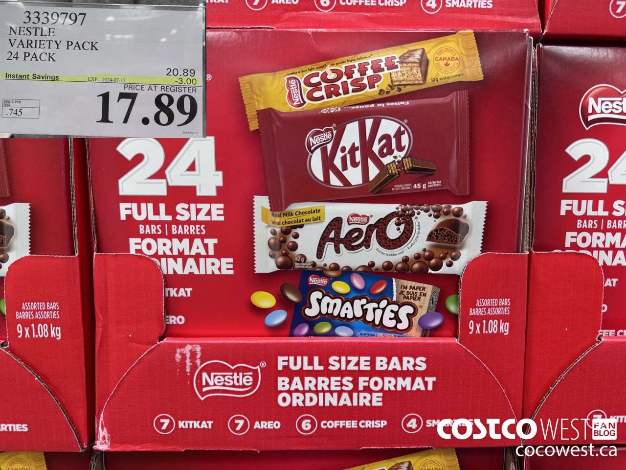 3339797 NESTLE VARIETY PACK 24 PACK ($3.00 INSTANT SAVINGS EXPIRES ON 2024-07-17) $17.89