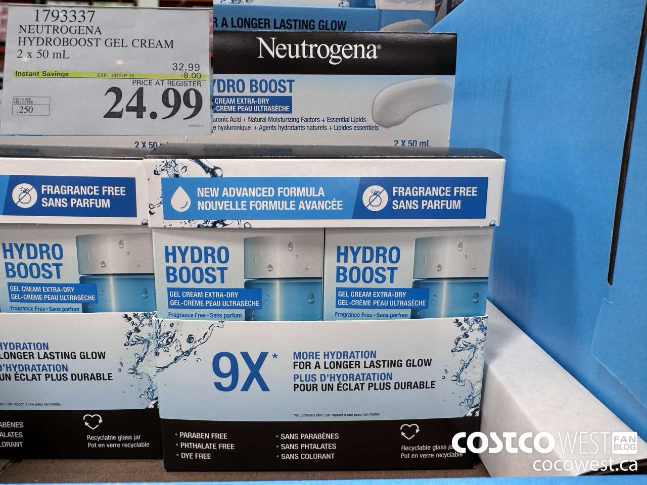 1793337 NEUTROGENA HYDROBOOST GEL CREAM 2 X 50 ML ($8.00 INSTANT SAVINGS EXPIRES ON 2024-07-28) $24.99
