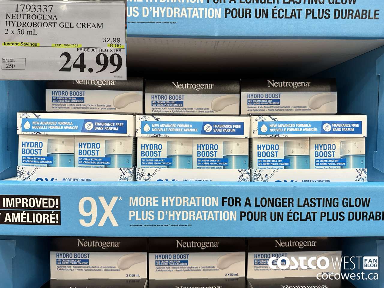 1793337 NEUTROGENA HYDROBOOST GEL CREAM 2 X 50 ML ($8.00 INSTANT SAVINGS EXPIRES ON 2024-07-28) $24.99