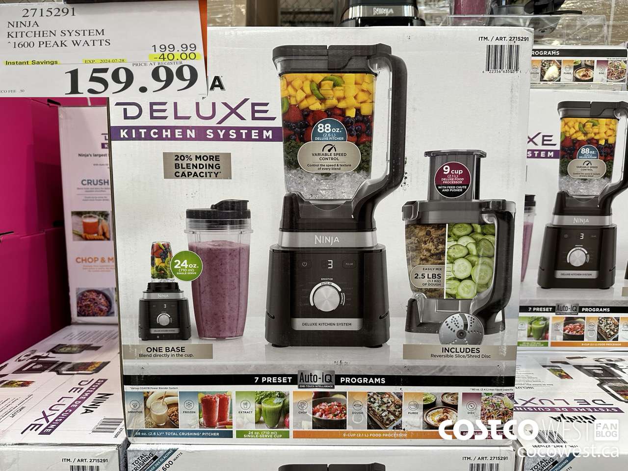 2715291 NINJA KITCHEN SYSTEM 1600 PEAK WATTS ($40.00 INSTANT SAVINGS EXPIRES ON 2024-07-28) $159.99