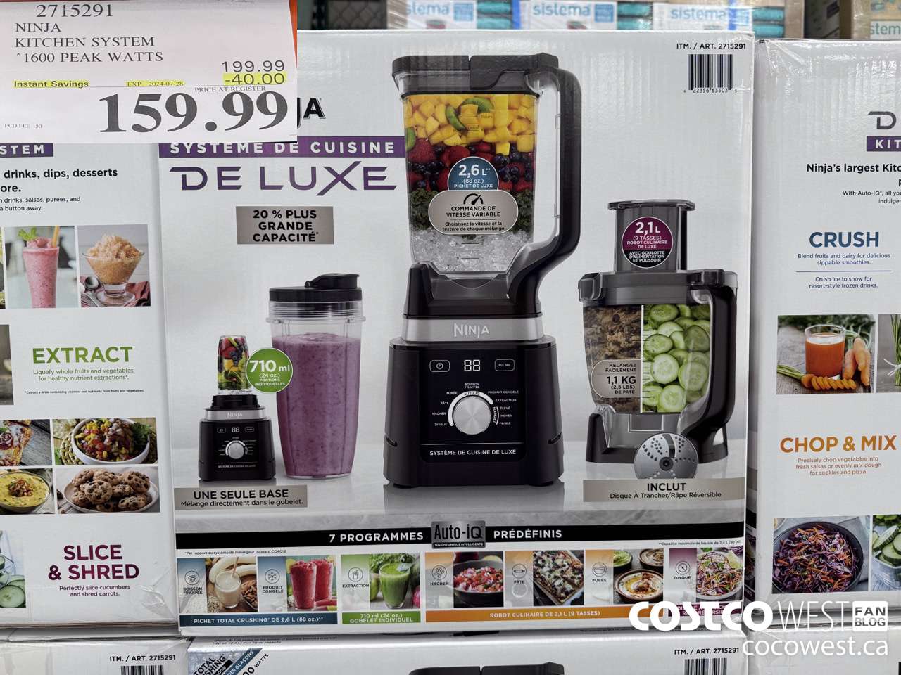 2715291 NINJA KITCHEN SYSTEM 1600 PEAK WATTS ($40.00 INSTANT SAVINGS EXPIRES ON 2024-07-28) $159.99