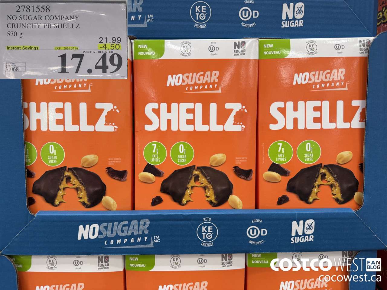 2781558 NO SUGAR COMPANY CRUNCHY PB SHEELZ 570G ($4.50 INSTANT SAVINGS EXPIRES ON 2024-07-08) $17.49