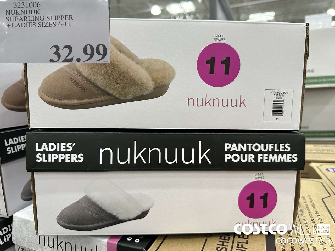 3231006 NUKNUUK SHEARLING SLIPPER LADIES SIZES 6-11 $32.99