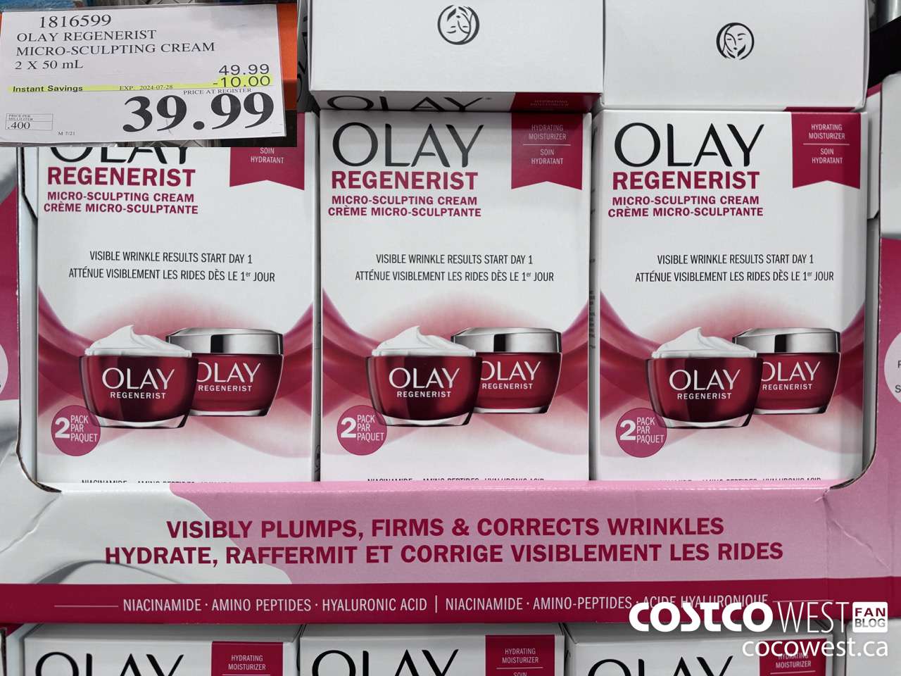 1816599 OLAY REGENERIST 2 X 50ML ($10.00 INSTANT SAVINGS EXPIRES ON 2024-07-28) $39.99