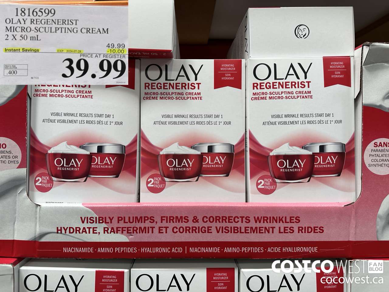1816599 OLAY REGENERIST 2 X 50ML ($10.00 INSTANT SAVINGS EXPIRES ON 2024-07-28) $39.99