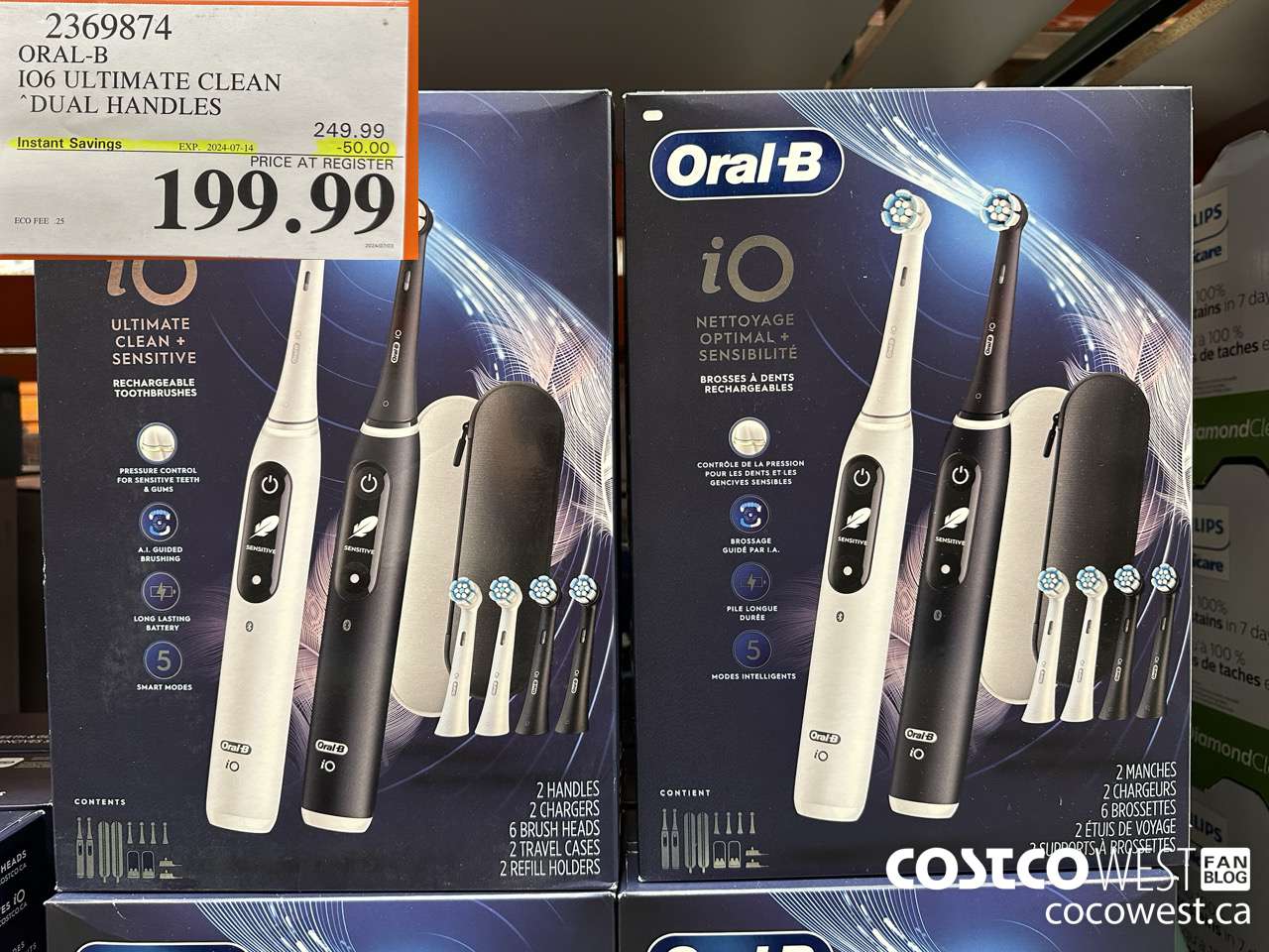2369874 ORAL-B IO6 ULTIMATE CLEAN DUAL HANDLES ($50.00 INSTANT SAVINGS EXPIRES ON 2024-07-14) $199.99