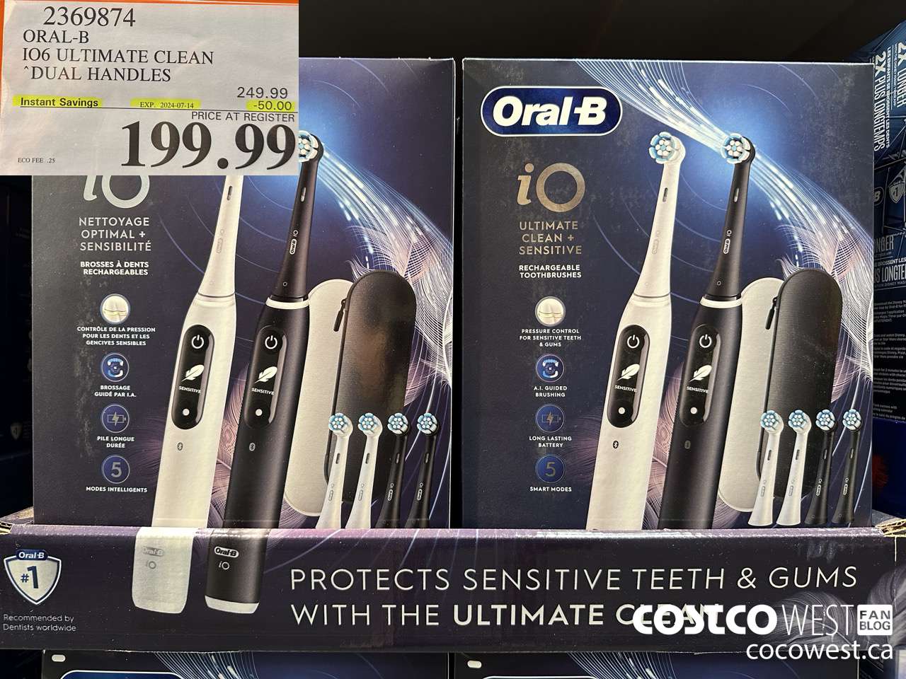 2369874 ORAL-B IO6 ULTIMATE CLEAN DUAL HANDLES ($50.00 INSTANT SAVINGS EXPIRES ON 2024-07-14) $199.99