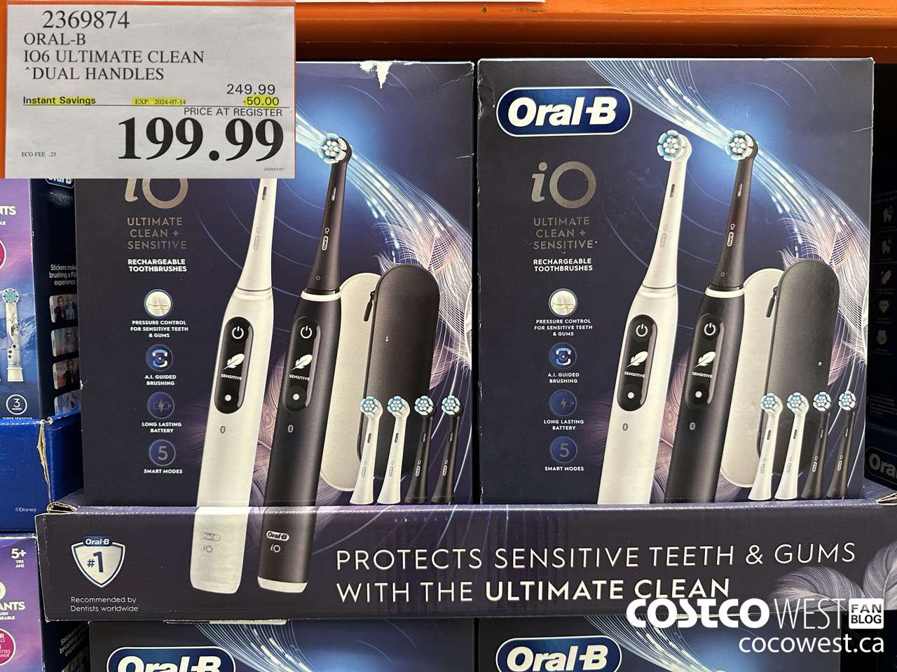 2369874 ORAL-B IO6 ULTIMATE CLEAN DUAL HANDLES ($50.00 INSTANT SAVINGS EXPIRES ON 2024-07-14) $199.99