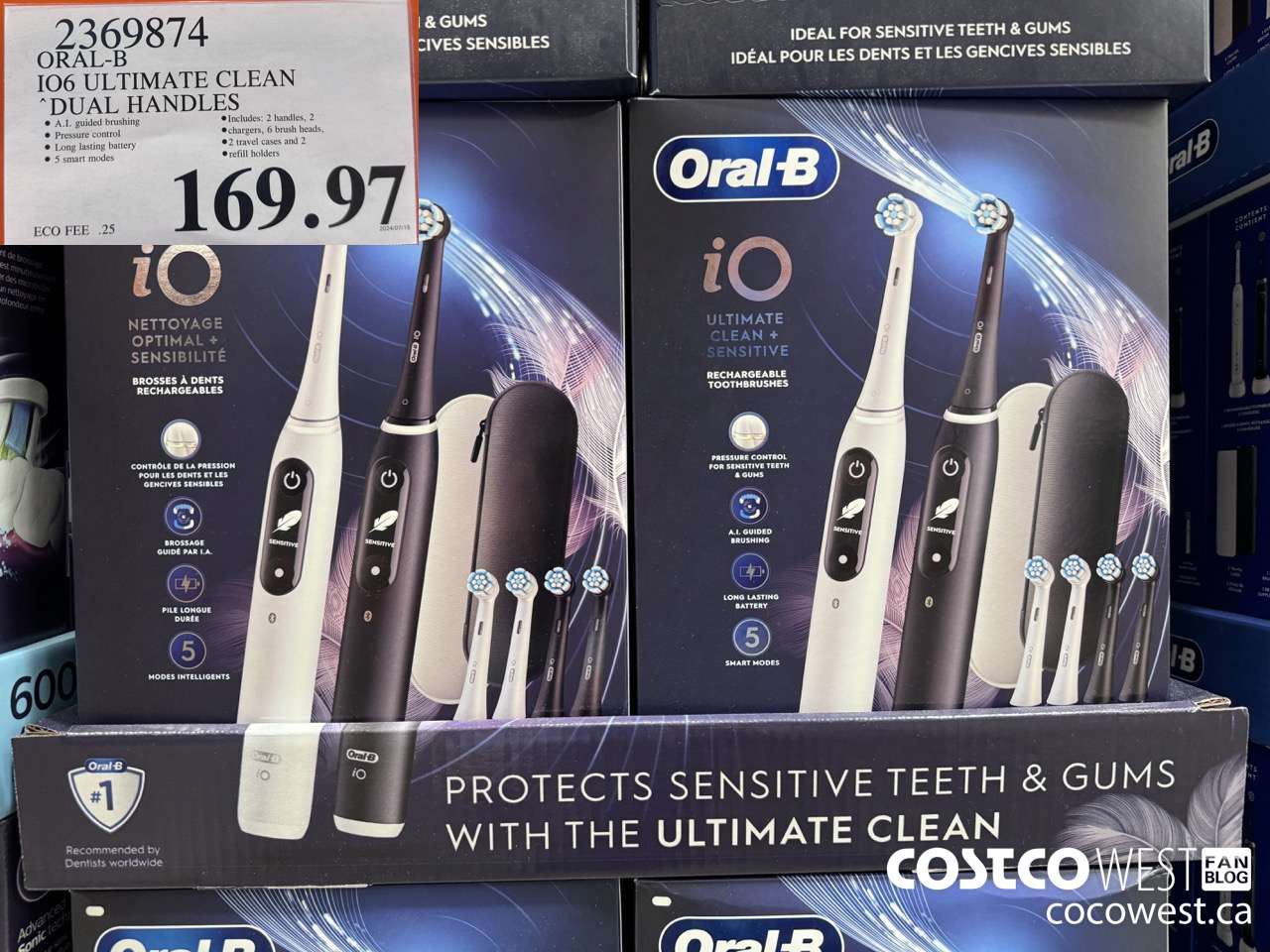 2369874 ORAL-B IO6 ULTIMATE CLEAN DUAL HANDLES $169.97