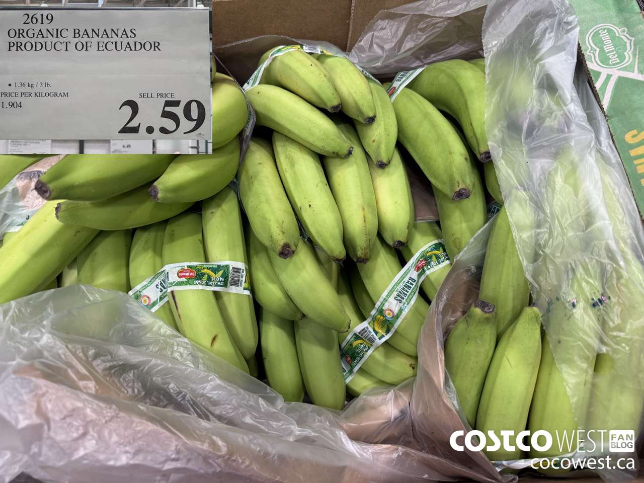 2619 ORGANIC BANANA PRODUCT OF ECUADOR $2.59