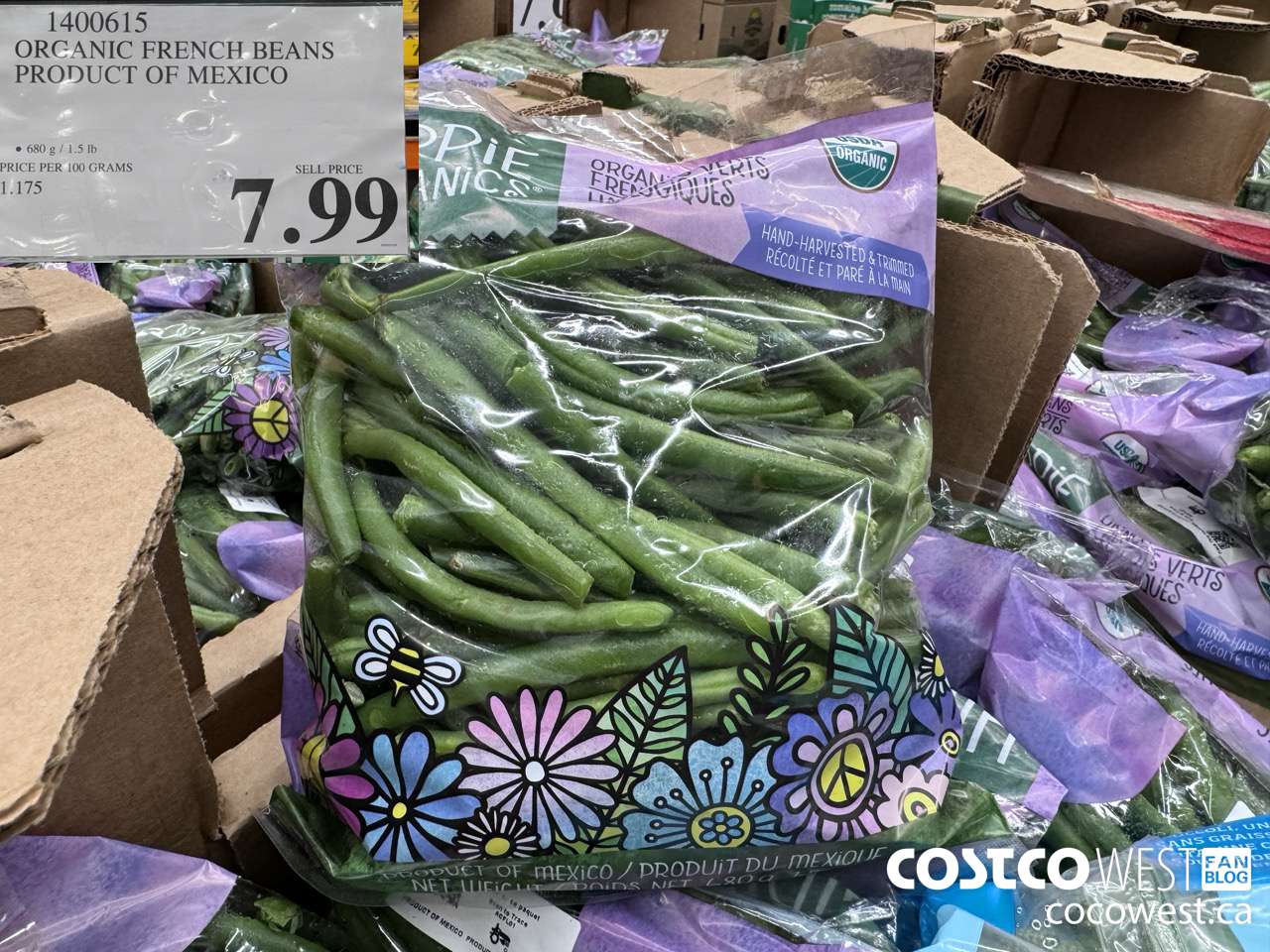 1400615 ORGANIC FRENCH BEANS PRODUCT OF MEXICO $7.99