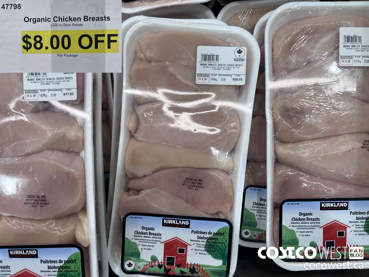 47798 Organic Chicken Breasts ($8.00 INSTANT SAVINGS)