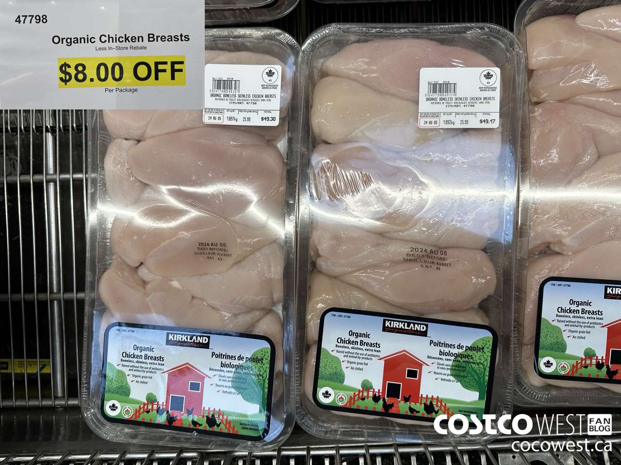 47798 Organic Chicken Breasts ($8.00 INSTANT SAVINGS)