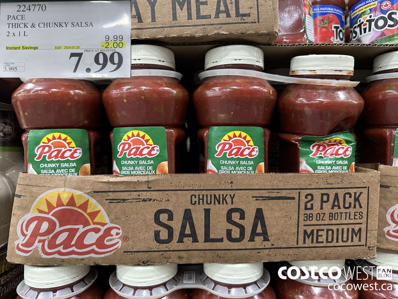 224770 PACE THICK & CHUNKY SALSA 2 X 1L ($2.00 INSTANT SAVINGS EXPIRES ON 2024-07-28) $7.99