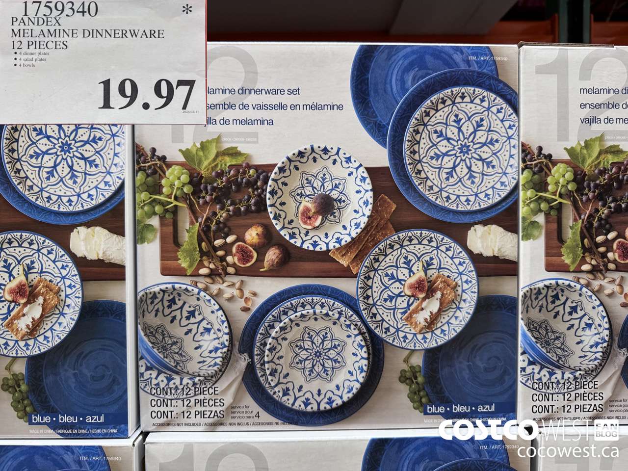 1759340 PANDEX MELAMINE DINNERWARE 12 PIECES $19.97