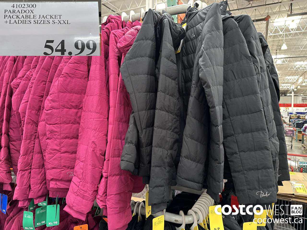 4102300 PARADOX PACKABLE JACKET LADIES SIZES S-XXL $54.99